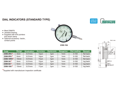 Insize 2308-10A dial indicator
